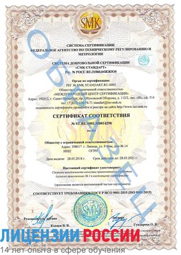 Образец сертификата соответствия Горнозаводск Сертификат ISO 9001
